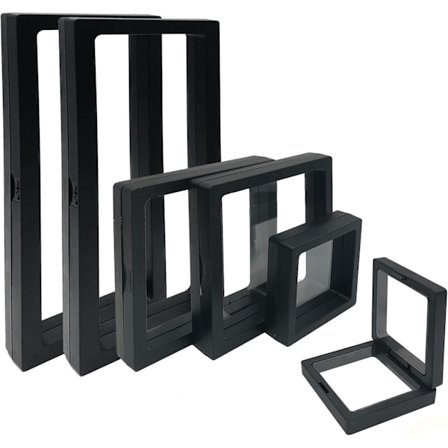 6 kpl 3D-leijuvia telineitä, korujen järjestyslaatikko näyttöön, korujen esittelyyn (musta)