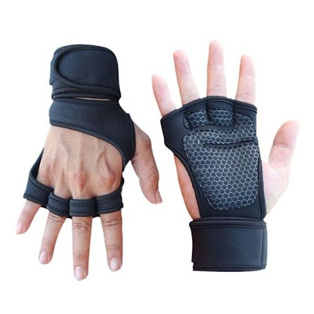 Gym Handskar Handledsträning Fitness SVART L Black L