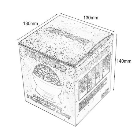 Fantastisk LED-rotasjons nattlys-projektor stjernehimmel lampe
