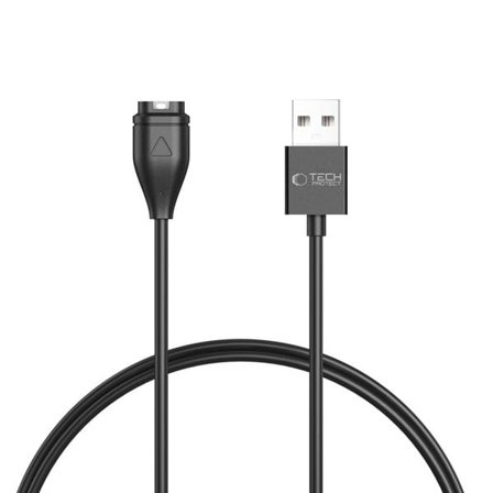 Tech-Protect MC04 UltraBoost USB-A-kabel til Garmin-ur 1m - Sort