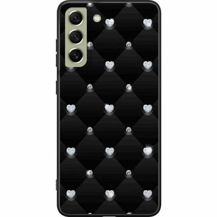 Samsung Galaxy S21 Fe 5g Svart Skal Diamant Hjärta