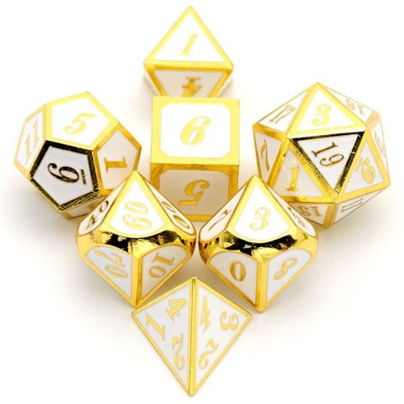 7 stk DND metal terninger sæt spil terninger 07 07