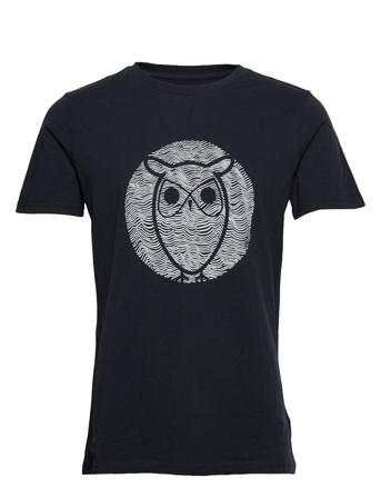 Alder Wave Owl Tee - Gots/Vegan T-shirt Sort Knowledge Cotton Apparel