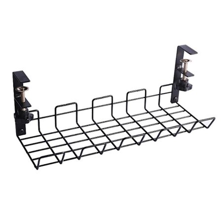 Kabelstyringsskuffe i kulstofstål under skrivebordet