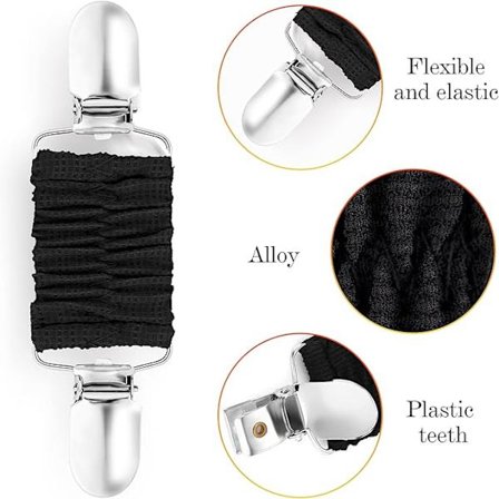 3-delad klänningsklämma i spets, damtröja sjal klämma klänningsklämma bak spets upp vintage kofta krage klämma klänning skjorta brosch klämma