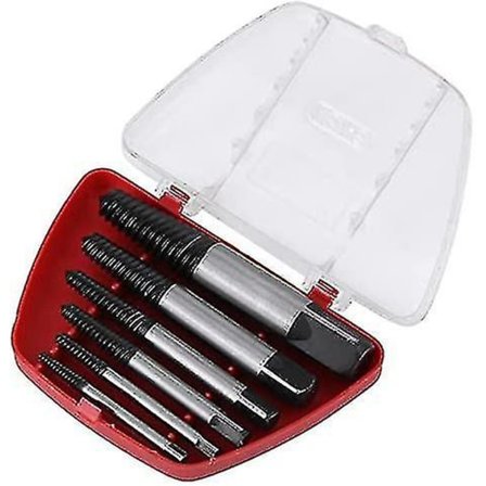 Skrueuttrekkersett, 6 stk. 4-25 mm skrueuttrekker for skadede bolter eller skruer