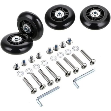 4 kpl matkalaukun pyörien vaihtolaakerikorjaussarja matkalaukkuun 70*24mm, musta