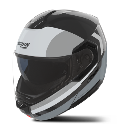 Nolan N90-3 06 Roboto Öppningsbar Hjälm Svart/Silver/Grå blank S