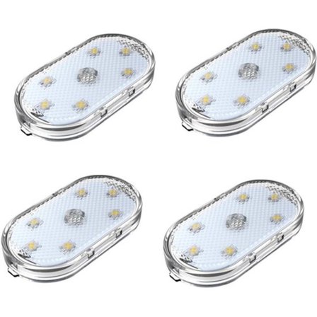 4 sæt indvendig LED-belysning - 7-farvet bilambientebelysning