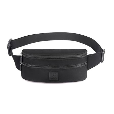 Vattentät Nylon Crossbody Väska Utomhussport Telefon Midjeväska Black
