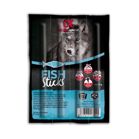Alpha Spirit Fish Sticks 40g - Matskål, hundgodis & tuggisar