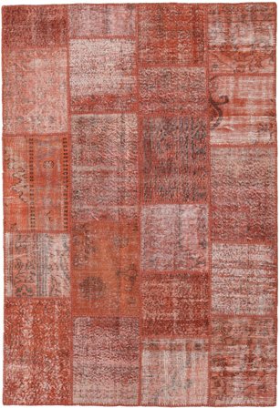 Tapis Patchwork 158X233 Rouge/Rose (Laine, Turquie)