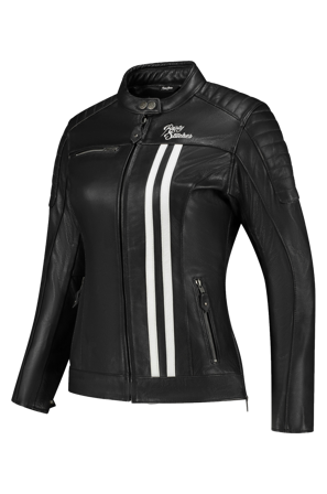 Giacca Moto Donna Rusty Stitches Alice Nero/Bianco 38