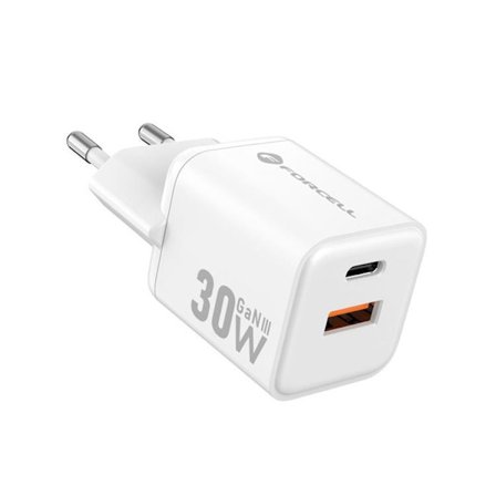 Forcell Mini Snabbladdare 30W USB-C/USB-A GaN III QC4.0 PD