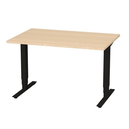 DENORD DESIGN Bord höj/sänk Pro 1200x800 björk/svart - Lyreco - Kontorsmöbler och inredning - Bord och hurtsar - Skrivbord - Höj/sänkbar