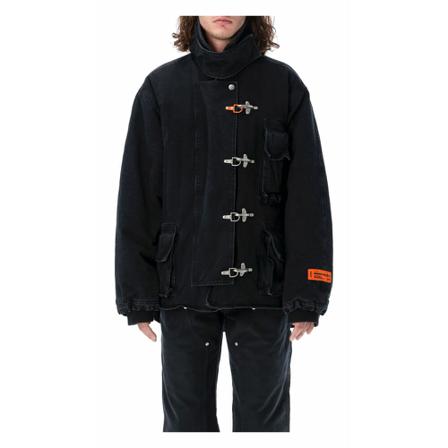 Heron Preston Men Clothing Outerwear Hmea085F22Fab001 Sort, Herre Vinterjakker