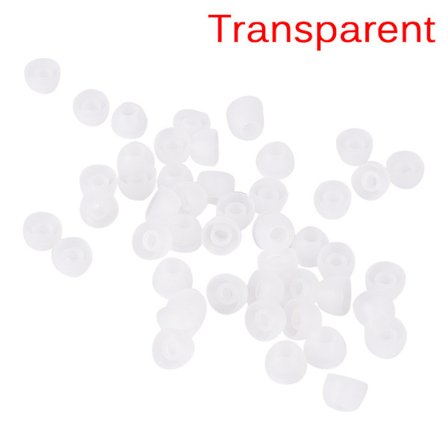 50 st Hörlurar Hörlurar Mjuka Silikon In-Ear Öronproppar Ersättning Transparent