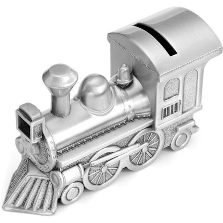 Metallsparbössa, Söt Tåg Spargris Silver Penny Mynt Spara Låda för Barn [DB]