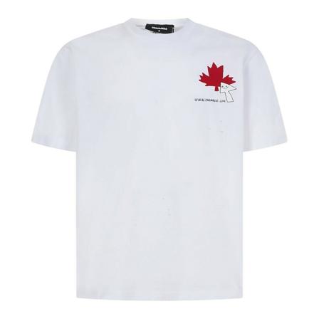 Dsquared2 T-shirt , Wit , Heren , Maat: S