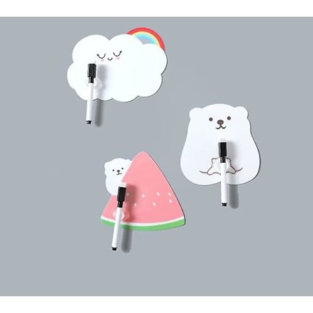 WABJTAM Magnetisk torr radertavla ark 14-18.5CM Liten magnet kylskåp meddelandetavlor för kök kylskåp påminnelse klistermärke, planerare, inköpslista-