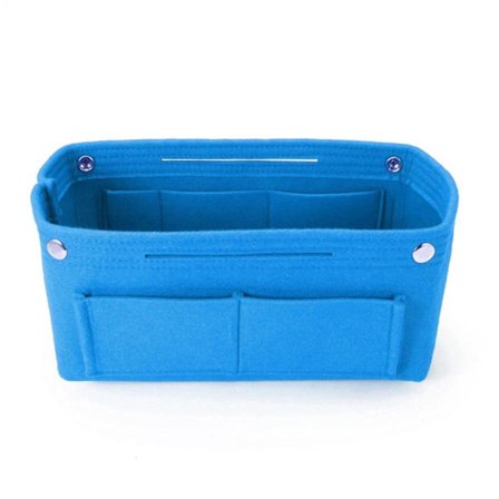 Filtaske til makeup - mange rum - blå