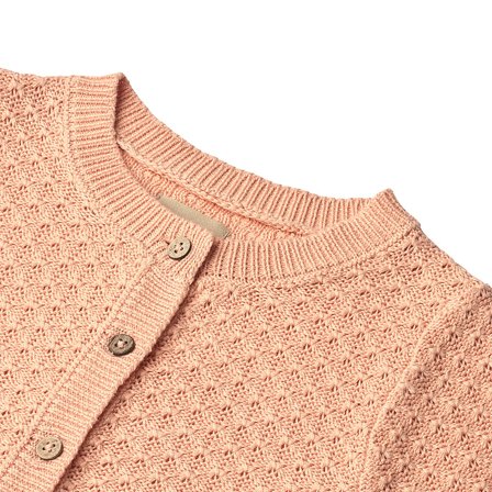 WHEAT Knit Cardigan Magnella Pink Sand Str 122/7 år, Tøj & Bolig, Børnetøj, Øvrigt