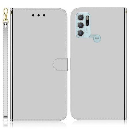 Mirror Motorola Moto G60s fodral - Silver/Grå
