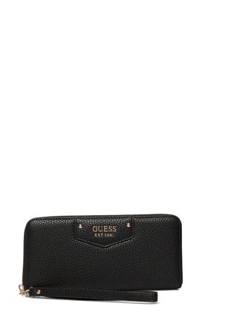 Eco Brenton Slg Lrg Zip Around Bags Card Holders & Wallets Wallets Svart GUESS*Betinget Tilbud