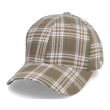 Wei - Vert adjustable Casquette - WILLA Tweed Olive/Beige High Crown Adjustable @ Hatstore