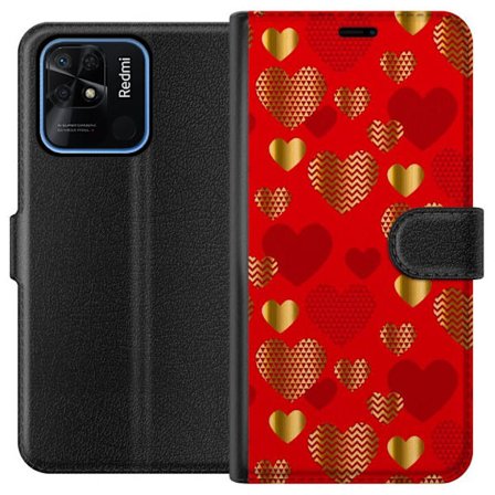 Yhteensopiva Lompakkokotelo Xiaomi Xiaomi Redmi 10C GoldenHearts
