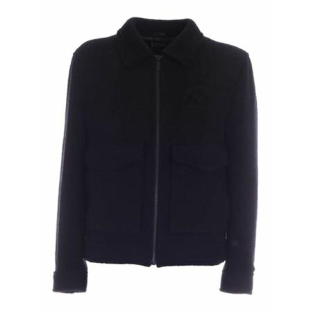 Karl Lagerfeld Fakefur Bomber Sort, Herre Bomberjakker