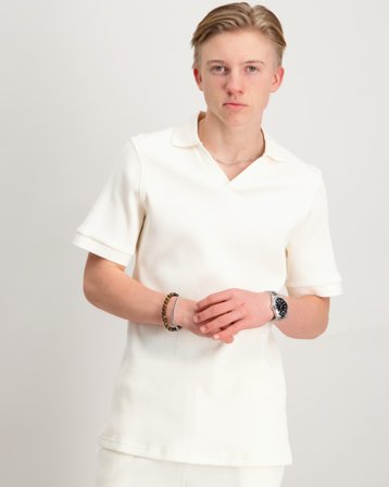 RYVLS Waffle Pique Cremefärgad Piké Kille - Kids Brand Store