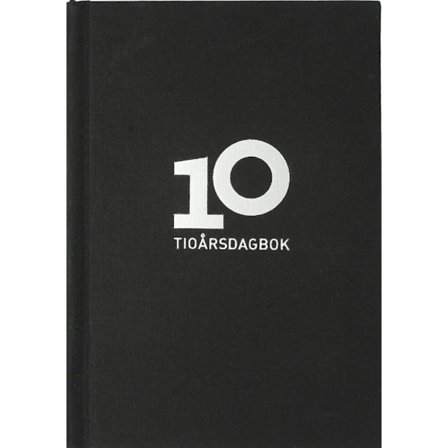 Dagbog Burde 1133 10-årsdagbog Sort linnedtekstil (ikke årsbunden)