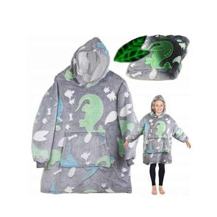 Børne selvlysende trøje, grå