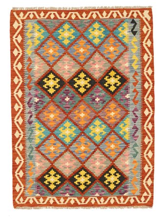 Mały Kilim Afgan Old Style Dywan 130X181 Wełna