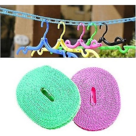 Clothes Hanging Rope Fence Shape With Hook And Partition For Hang Outdoor Travel Clothesline Clothes Hanging Rope Home