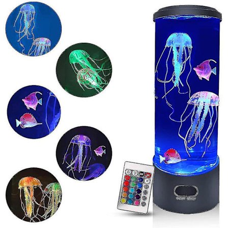 Usb Jellyfish Night Light Lava Lamp Desk Bedside Kids Night Light