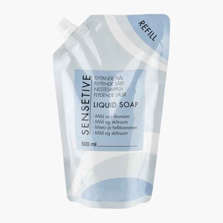 Flytande tvål sensitive parfymfri refill 500 ml - Biltema