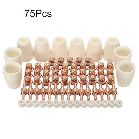 75 st Plasma Spetsar Munstycken Elektroder För Pt-31 L-g-40 Skärbrännare Cut40 Cut50