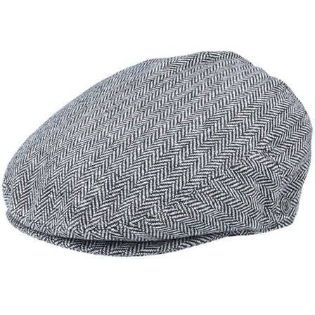 Jaxon & James - Grå flatcap Keps - Herringbone Grey Flat Cap @ Hatstore