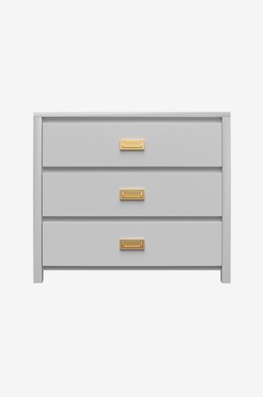 Dorel Home - Kommode med tre skuffer Monarch Hill Haven - Grå - Kommoder - Fra Homeroom