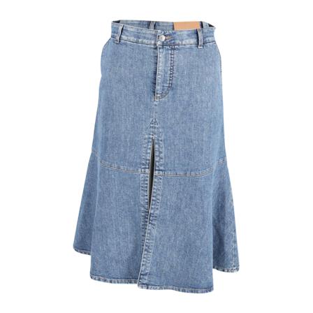 Stella McCartney Pre-owned, Flared Midi Skirt Blauw, Dames, Maat:S