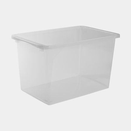 Förvaringslåda i plast - Nordiska Plast Store It, transparent, 590 x 395 x 360 mm, 60 liter