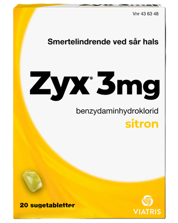Zyx 3 mg sugetabletter sitron 20 stk