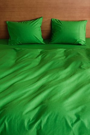 Jotex - Påslakanset Dubbelsäng Ekologisk Ärtgrön ZACK - Köp Dubbelsäng hos Jotex