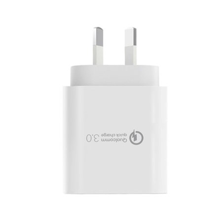 Hurtig oplader 3.0 Vægoplader 18W 3.0 Adapter Hurtig opladning USB Vægoplader Strømadapter Blokke Telefonoplader