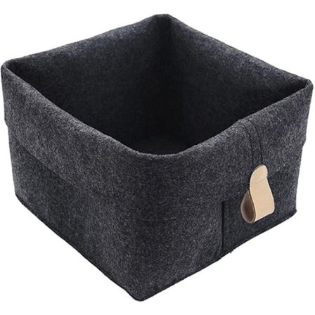 Nordisk filt opbevaringskurv stue sofabord diverse opbevaringskurv filt stof opbevaringsboks sokker sort