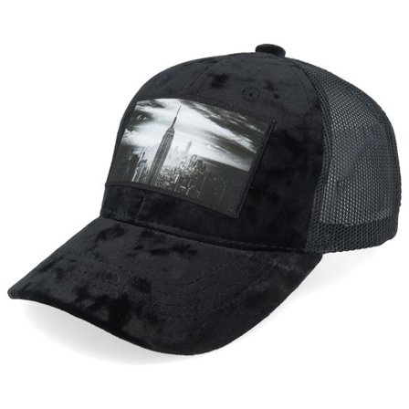 Calza Pennello - Svart trucker Keps - Kids New York Skyscraper Velvet Black Trucker @ Hatstore