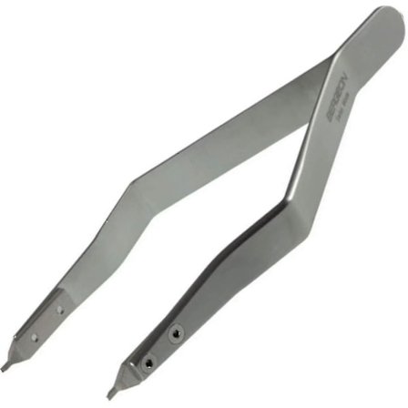 Bergeon 7825 Metallbandspänne Tangfjäderstav Grain Tang Rostfritt Stål Ergonomisk Klocka, Silver