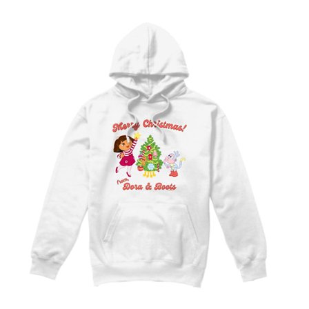 Dora Utforskaren Herr Happy Holidays Dora & Boots Hoodie XL Wh